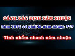Cách tính năm nhuận